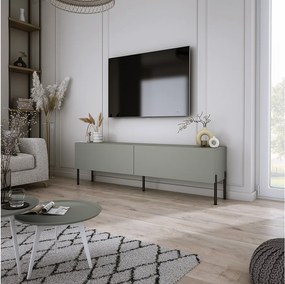 Szafka RTV: Aloes, 140 x 52 x 32 cm, czarne nogi