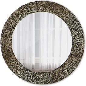 Lustro z nadrukiem dekoracyjne okrągłe Złote ornamenty