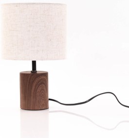 Lampka na stół z materiałowym kloszem, 18 x 29,5 cm