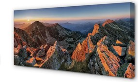 Fotoobraz na płótnie Góry o Zachodzie Słońca