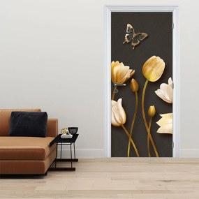 Fototapeta na drzwi - Tulipany, abstrakcja (95x205cm)