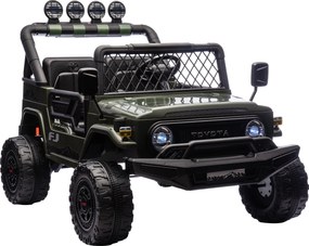 AIYAPLAY Dziecięcy samochód elektryczny TOYOTA FJ 24V zdalnie sterowany 200W silnik akumulator litowy 2-miejscowy dla 3-8 lat | Aosom PL