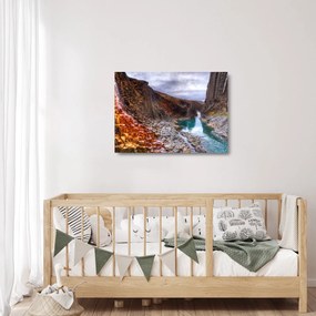 Obraz na szkle - Kanion Studlagil (70x50 cm)