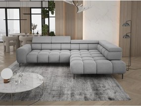 Narożnik PLAZA L Prawostronny z elektryczną regulacją siedziska w tkaninie APHRODITE 19 WERSAL