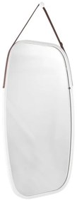 Lustro ścienne w białej ramie PT LIVING Idylic, dł. 74 cm