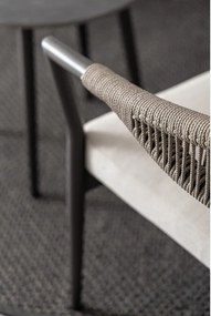 Aluminiowy zestaw mebli ogrodowych w kolorze khaki-szarobrązowym dla 2 osób Millor – Bizzotto