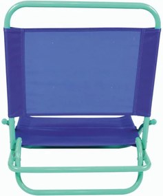 Krzesło plażowe składane, PVC, niebiesko-zielone