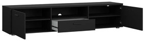 Czarna szafka pod TV 177x38 cm Media – Tvilum