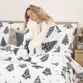 4Home Pościel mikroflanela Frosted Trees, 140 x 200 cm, 70 x 90 cm, 140 x 200 cm, 70 x 90 cm