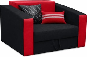 Czarno-czerwony fotel amerykanka R9-D85