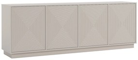 Kredens 4-drzwiowy z MDF – beżowy – MEZULIA
