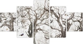 Obraz - Wzór lasu, rysunek (125x70 cm)