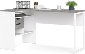 Biurko narożne Function 118 biały/beton