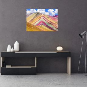 Obraz na szkle - Rainbow Mountain, Peru (70x50 cm)