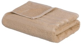 Beżowy bawełniany ręcznik kąpielowy frotte 100x150 cm Simple – Casa Selección