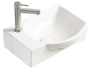 Mexen Mista umywalka nablatowa prawa 40 x 28 cm, biała - 22174000R
