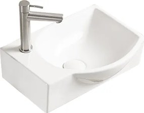 Mexen Mista umywalka nablatowa prawa 40 x 28 cm, biała - 22174000R