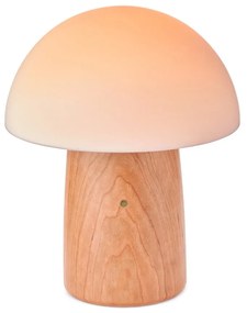 Naturalna lampa stołowa ze ściemniaczem i szklanym kloszem (wys. 32 cm) Alice – Gingko