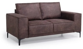 Brązowa sofa z imitacji skóry 164 cm Copenhagen – Scandic