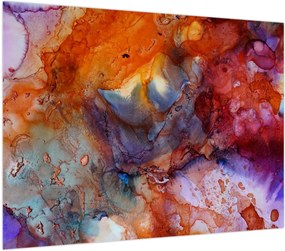 Obraz na szkle - Abstrakcyjna sztuka tuszu (70x50 cm)