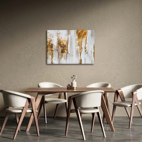 Obraz - Abstrakcja ze zotym (70x50 cm)