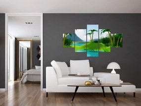 Obraz - Jeziora w dżungli (125x70 cm)