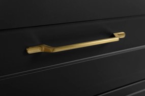 Szafka podumywalkowa w stylu klasycznym, czarna, 120 (2 x 60) x 57 x 46 cm