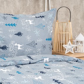 4Home Pościel bawełniana Elegant deer szary, 140 x 220 cm, 70 x 90 cm