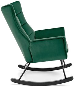 Fotel bujany BAZALTO VELVET zielony HALMAR