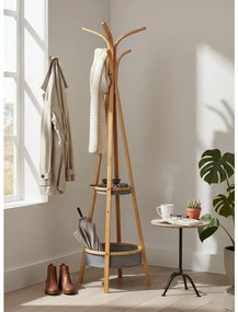 Bambusowy wieszak stojący T5-P14