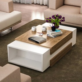 Stolik kawowy Nora White Walnut
