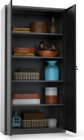 Szafa warsztatowa G1, 1800 x 900 x 380 mm, 4 półki, ciemnoszary