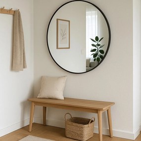 Lustro okrągłe NOOR, metalowa rama, Ø 80 cm