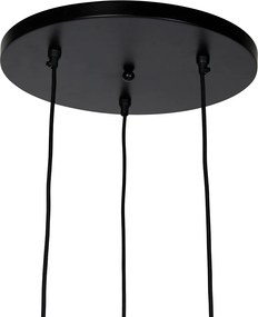 Lampa wisząca art deco złota 3-światłowa - Wesley