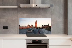 Panel szklany do Kuchni Samochody na Miejskiej Ulicy