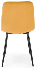 Krzesło tapicerowane K525 VELVET musztardowe HALMAR