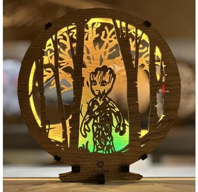 Li-Go 23613/DUB2 - ściemnialna dekoracyjna lampka stołowa LED/12W/230V 20x22 cm dąb