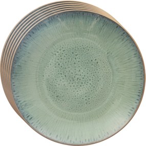 Orion Zestaw płytkich talerzy ceramicznych Glazezielone 27 cm, 6 szt.