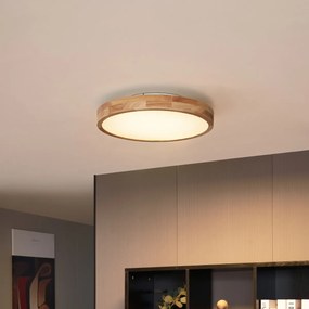 Skandynawska lampa sufitowa drewniana 50 cm z LED z możliwością ściemniania - PeckerSkandynawski Oswietlenie wewnetrzne