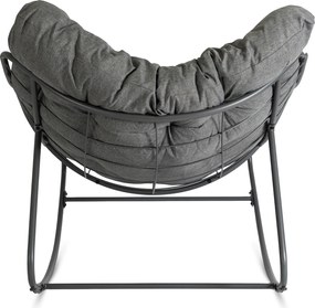 Fotel Bujany Ogrodowy LAREDO na Płozach Wypoczynkowy Szary Nowoczesny