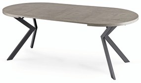 Stół Okrągły Rozkładany LUKAS 100-250 cm Beton Nowoczesny Loft