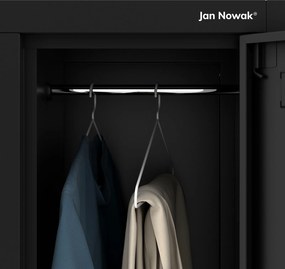 Szafa socjalna 6-skrytkowa Igor 90x45x185 cm, czarna