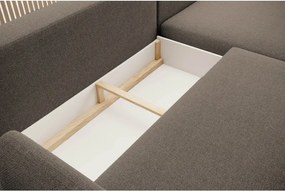 Narożnik BONO z funkcją spania Drewniane nóżki Eleganckie podłokietniki Głębokie siedzisko Prawa strona Barrel 21