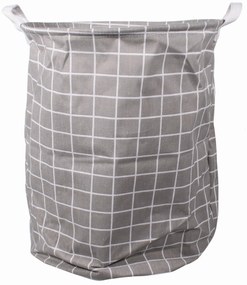 Biało-szary kosz na zabawki i pranie Cube CUBE