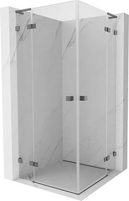 Mexen Lunar L Duo kabina prysznicowa uchylna 110 x 110 cm, transparent, gun metal - 834L-110L-110P-95-00