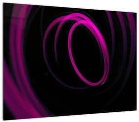 Obraz na szkle - fioletowe kreski (70x50 cm)