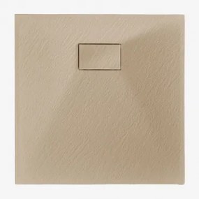 Brodzik Prysznicowy Soho Square, Antypoślizgowy, Bardzo Płaski Z Żywicy Smc 70 X 70 Cm & Marrón Arena Claro - Sklum