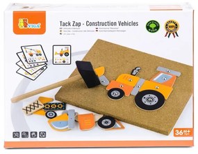 Drewniana przybijanka pojazdy budowlane 45 elementów viga toys