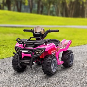 HOMCOM Miniquad elektryczny dla dzieci pojazd elektryczny ATV samochód dziecięcy auto dla dzieci LED kolor różowy