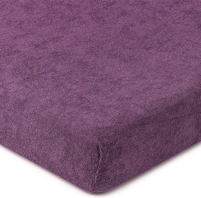 4Home prześcieradło frotte fioletowy, 140 x 200 cm